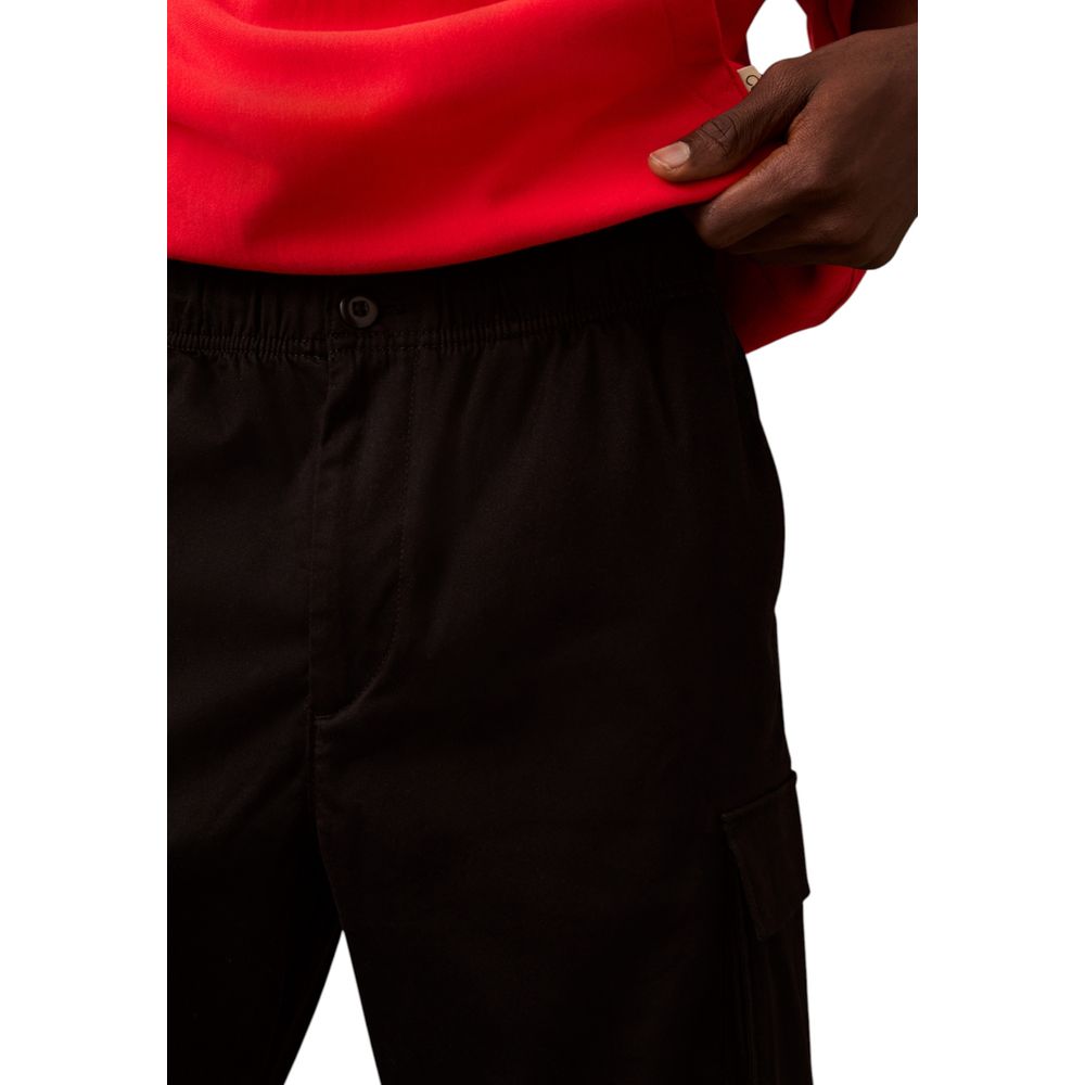 Calvin Klein Jeans Black Cotton Cargo Pants - Luxe Nova
