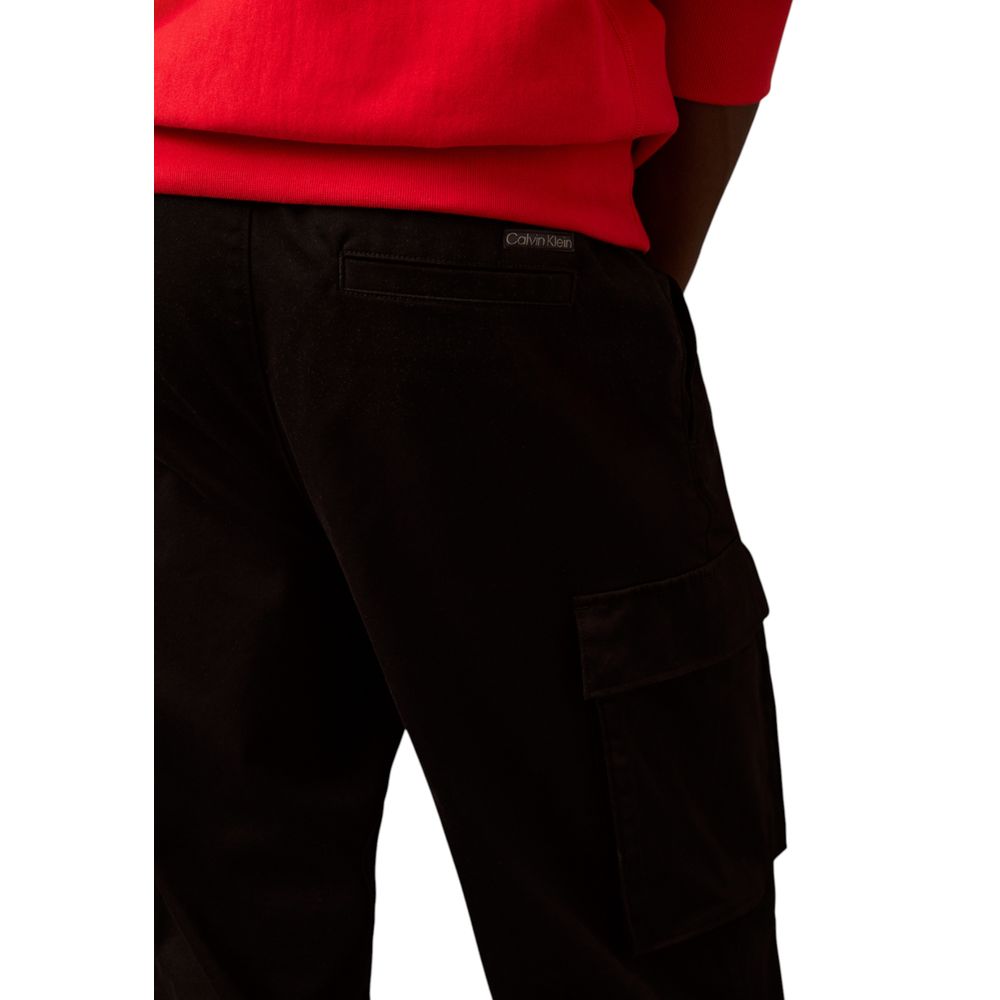Calvin Klein Jeans Black Cotton Cargo Pants - Luxe Nova