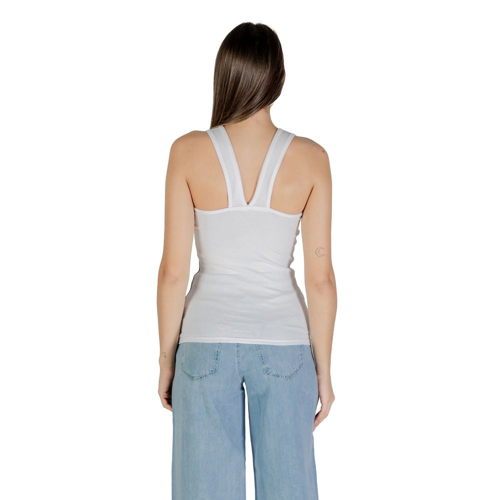 Calvin Klein Jeans White Cotton Top - Luxe Nova