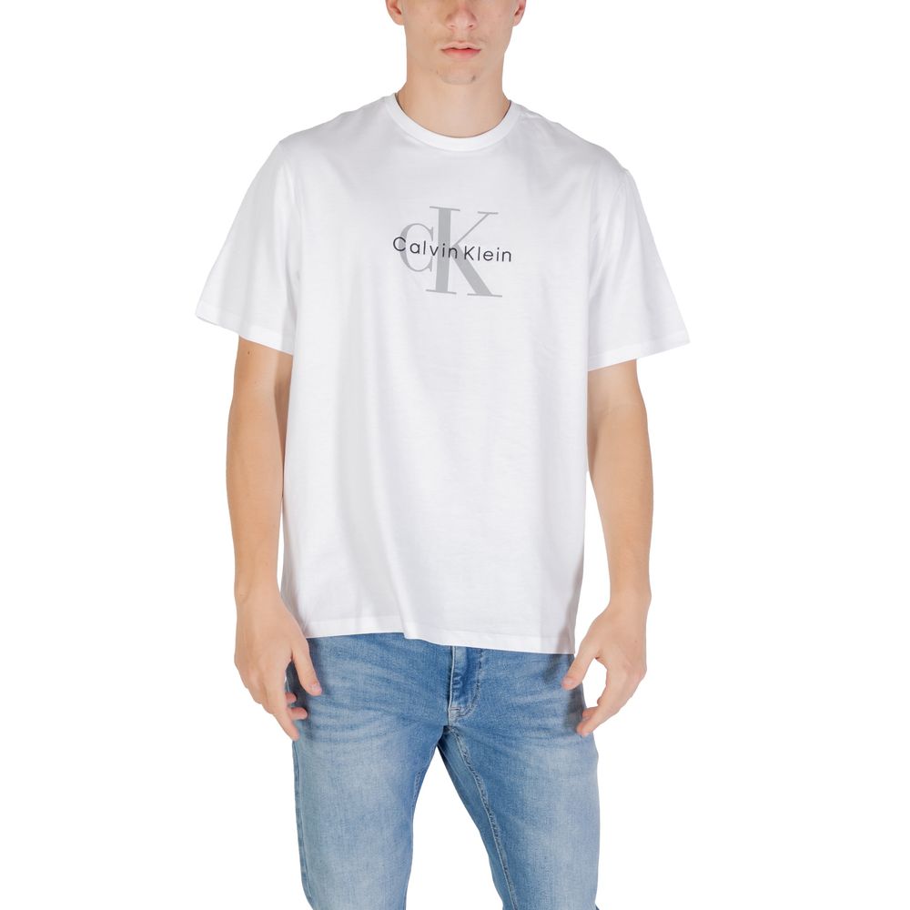 Calvin Klein Jeans White Cotton T-Shirt - Luxe Nova