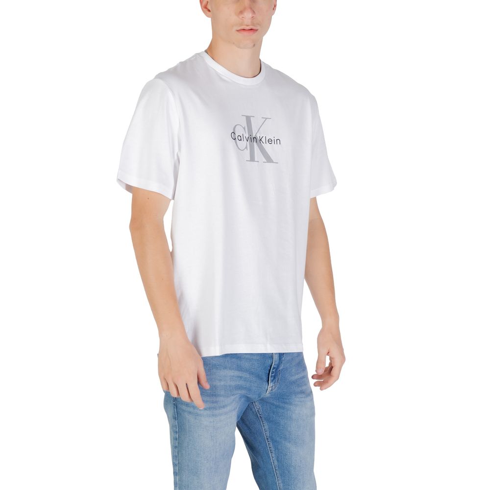 Calvin Klein Jeans White Cotton T-Shirt - Luxe Nova