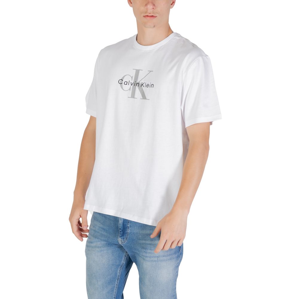 Calvin Klein Jeans White Cotton T-Shirt - Luxe Nova
