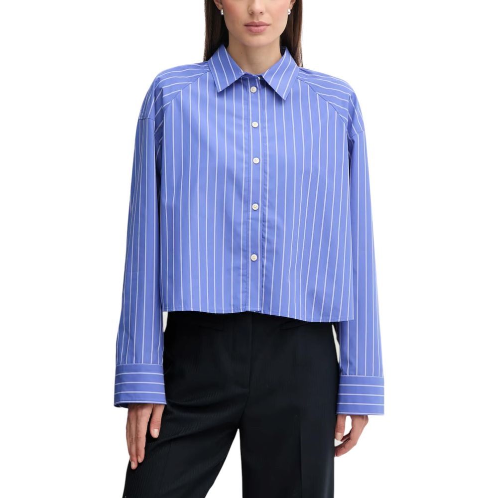 Calvin Klein Jeans Blue Cotton Blouse - Luxe Nova