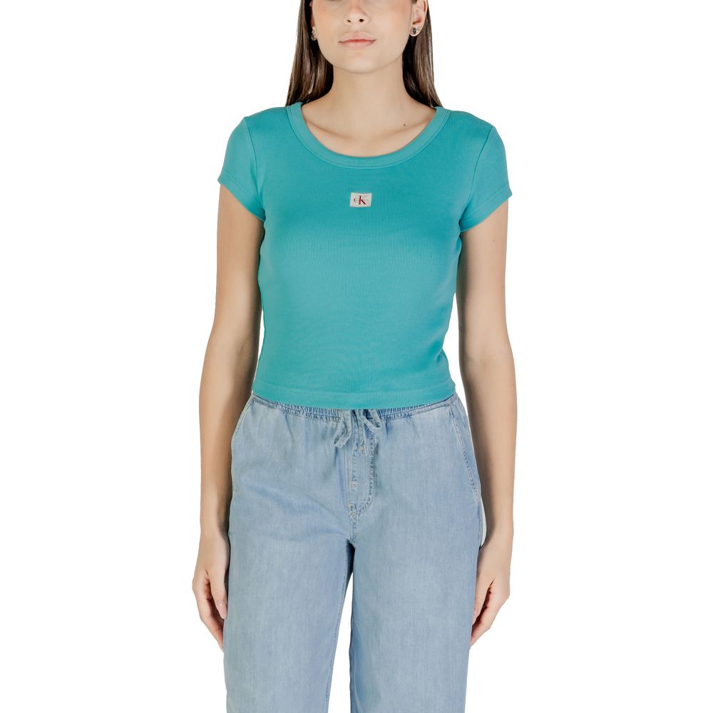 Calvin Klein Jeans Blue Cotton T-Shirt - Luxe Nova