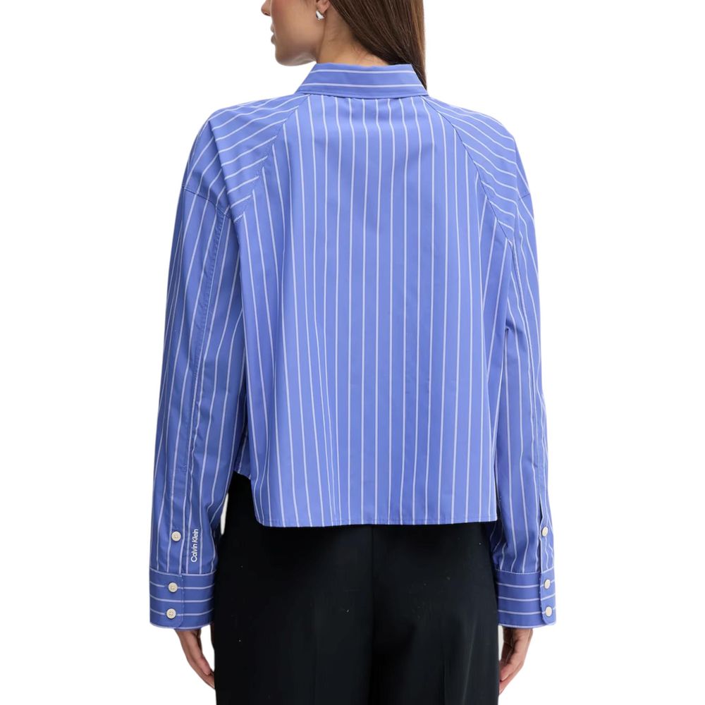 Calvin Klein Jeans Blue Cotton Blouse - Luxe Nova