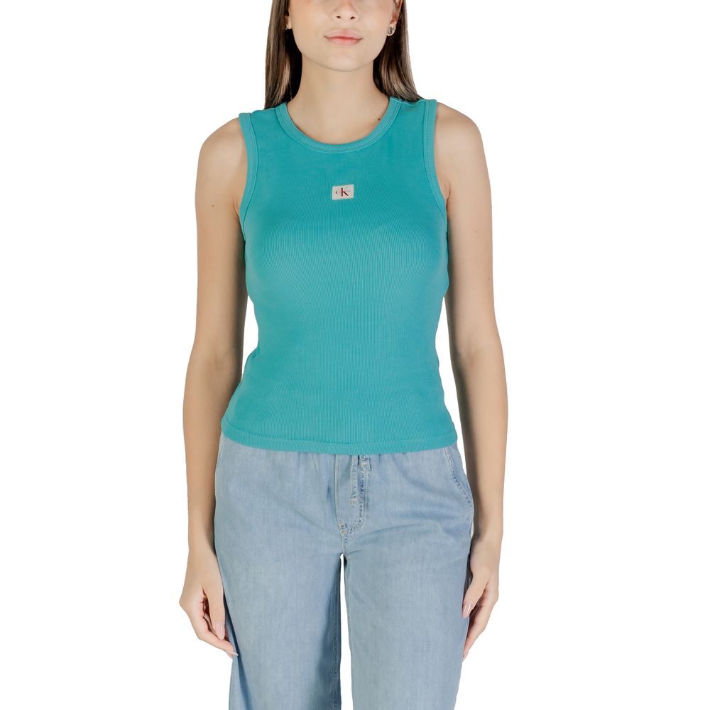 Calvin Klein Jeans Blue Cotton Top - Luxe Nova