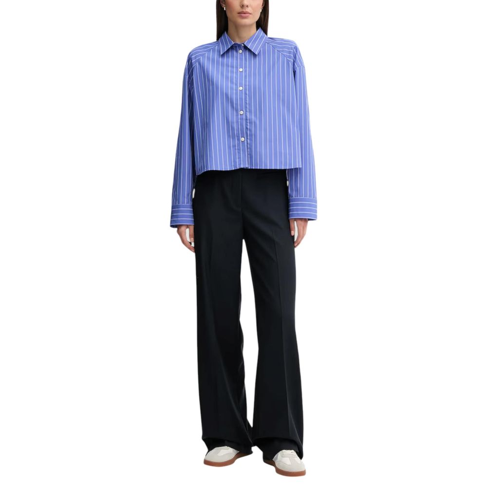 Calvin Klein Jeans Blue Cotton Blouse - Luxe Nova