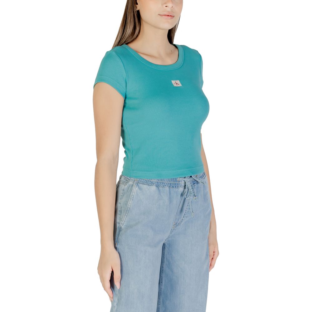 Calvin Klein Jeans Blue Cotton T-Shirt - Luxe Nova
