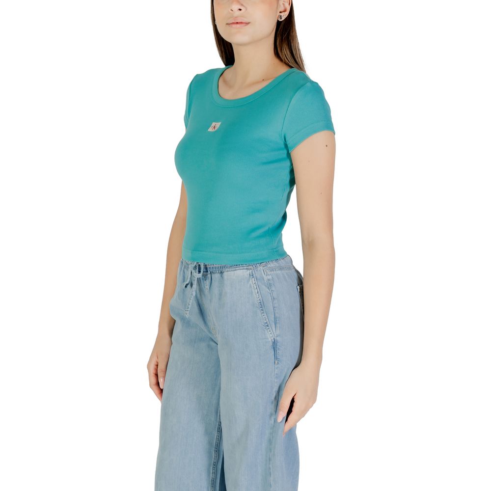 Calvin Klein Jeans Blue Cotton T-Shirt - Luxe Nova