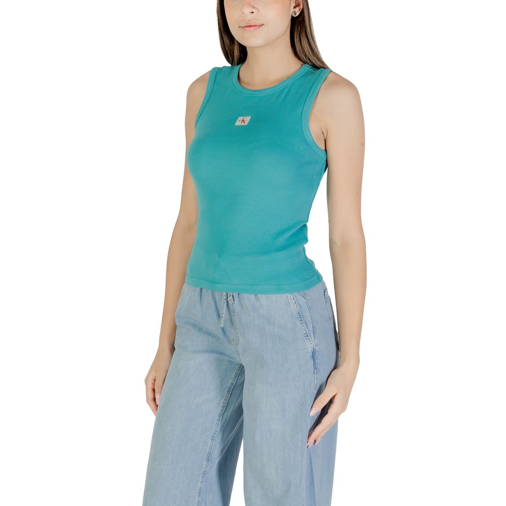 Calvin Klein Jeans Blue Cotton Top - Luxe Nova