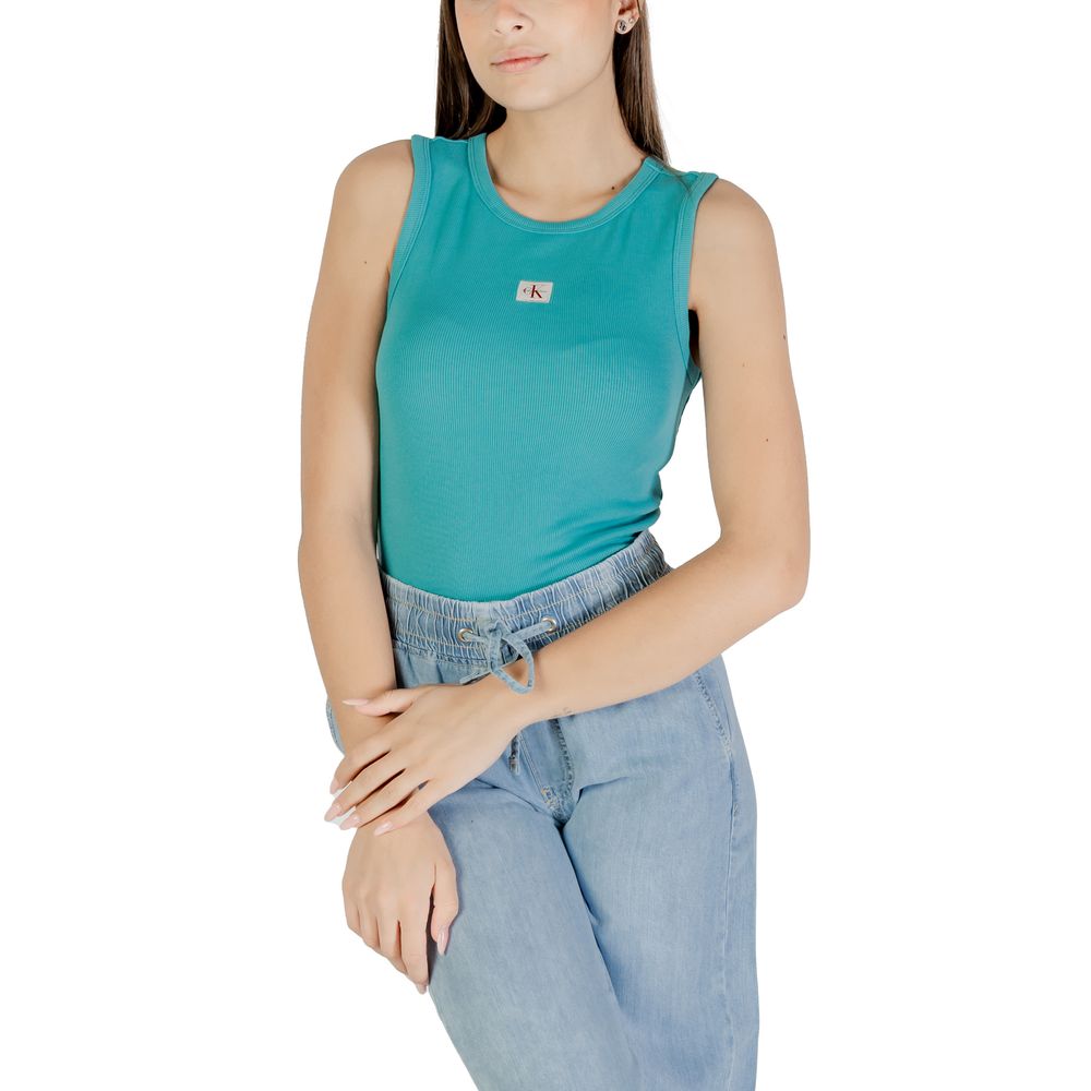 Calvin Klein Jeans Blue Cotton Top - Luxe Nova