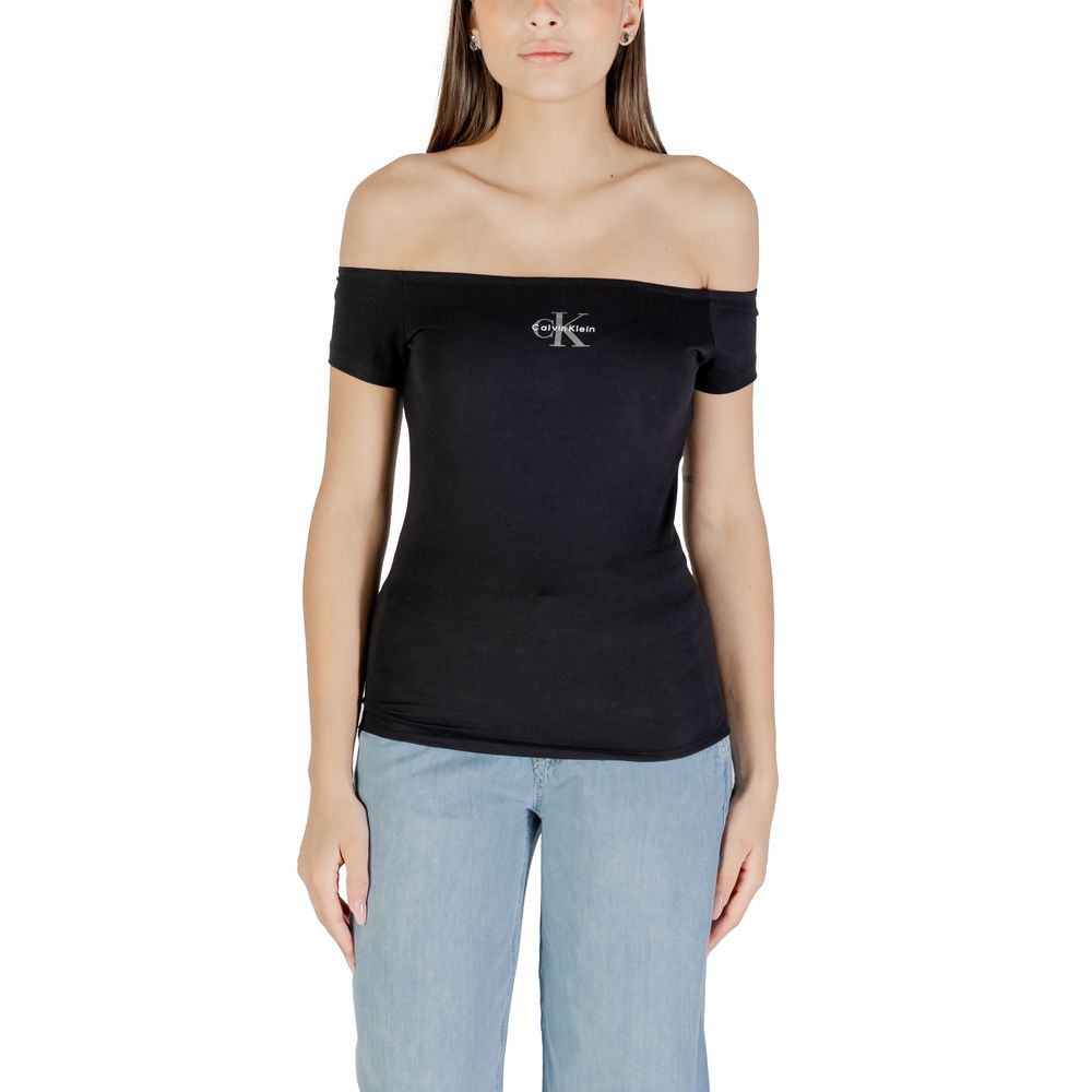 Calvin Klein Jeans Black Cotton T-Shirt - Luxe Nova