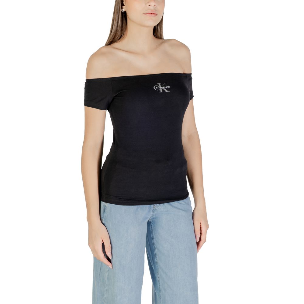 Calvin Klein Jeans Black Cotton T-Shirt - Luxe Nova
