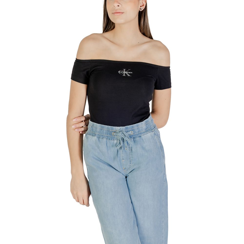 Calvin Klein Jeans Black Cotton T-Shirt - Luxe Nova