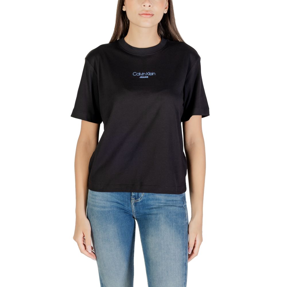 Calvin Klein Jeans Black Cotton T-Shirt - Luxe Nova