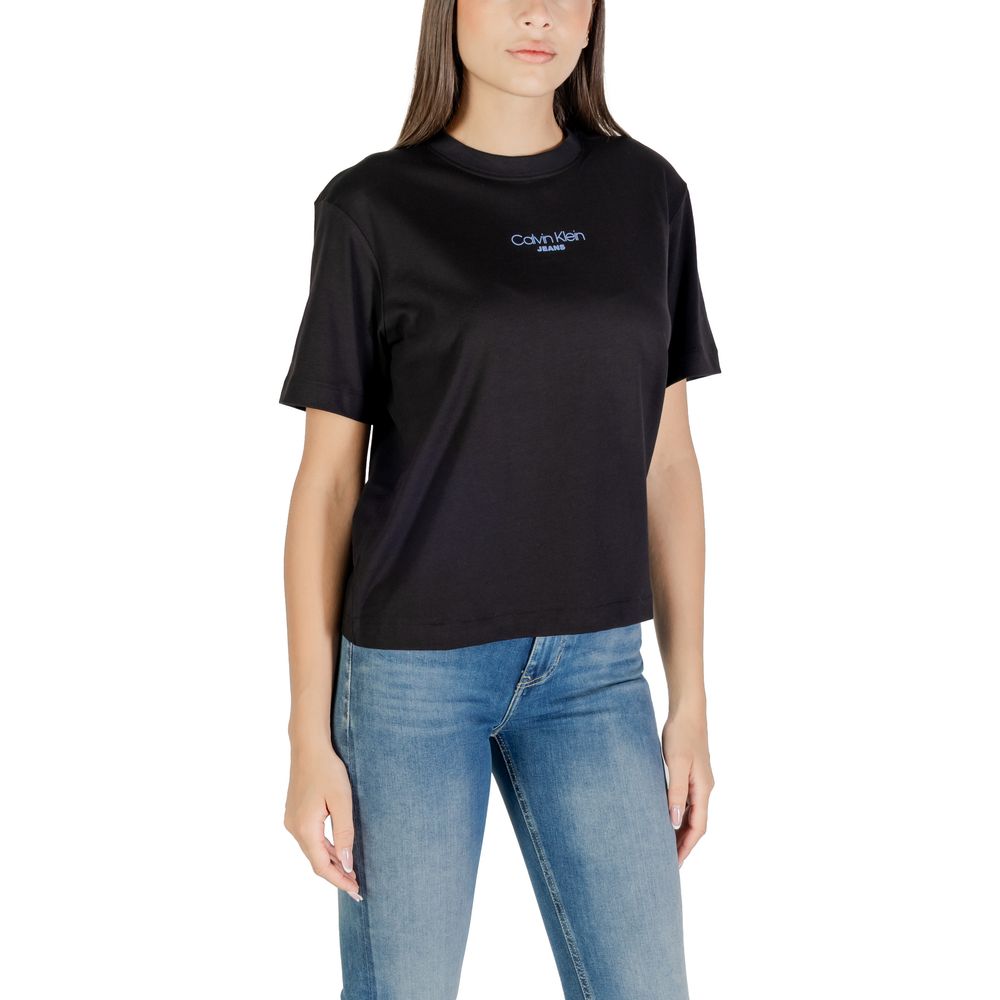 Calvin Klein Jeans Black Cotton T-Shirt - Luxe Nova