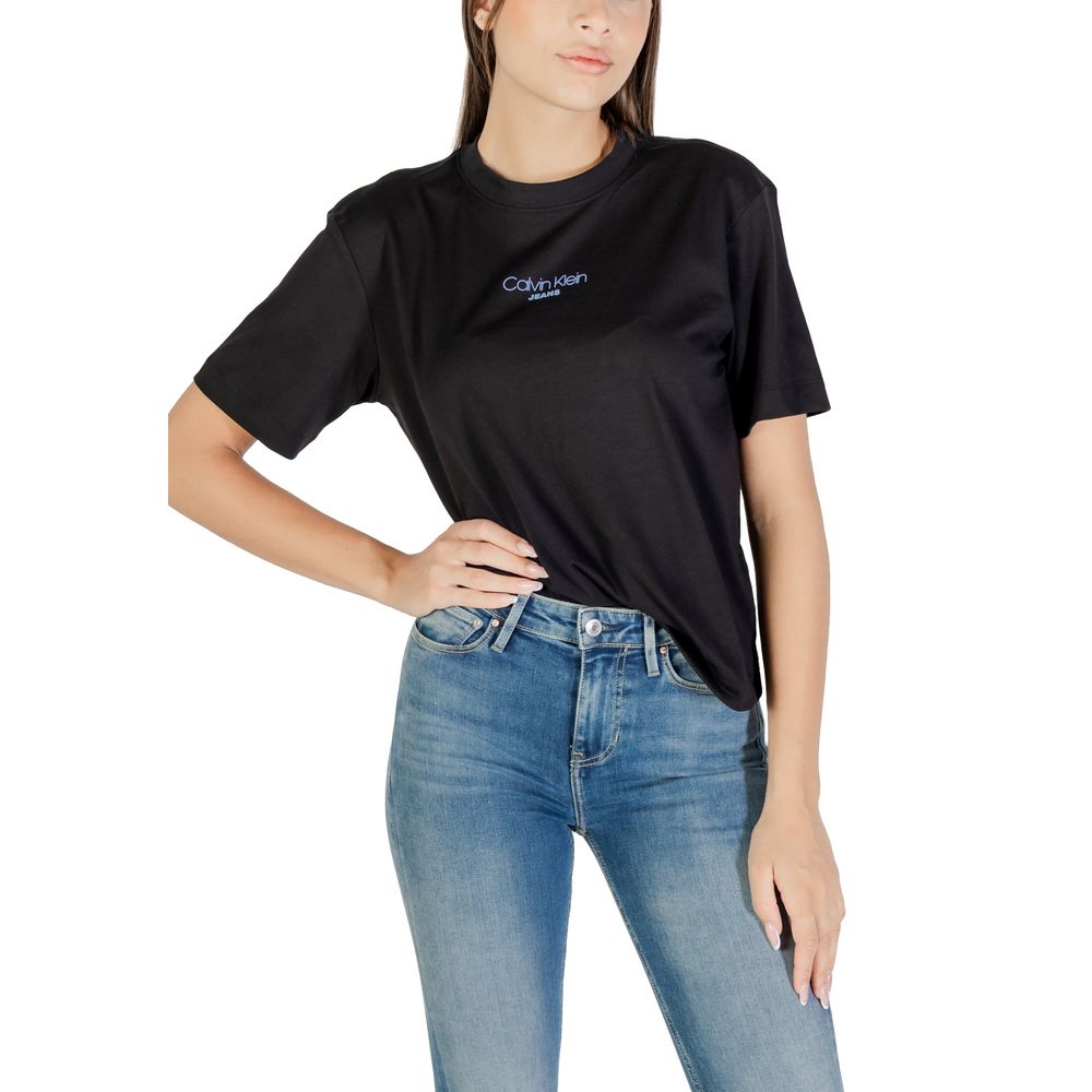 Calvin Klein Jeans Black Cotton T-Shirt - Luxe Nova