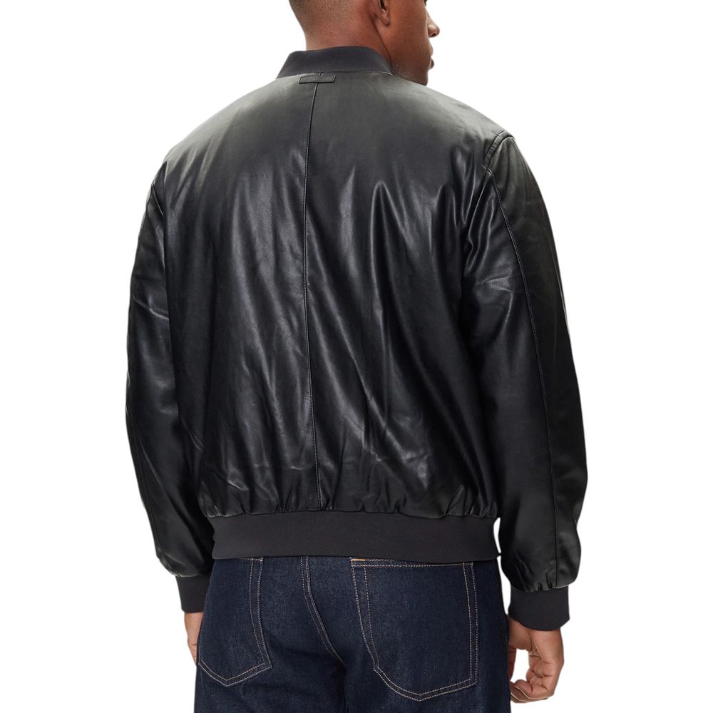 Calvin Klein Jeans Black Polyethylene Bomber - Luxe Nova