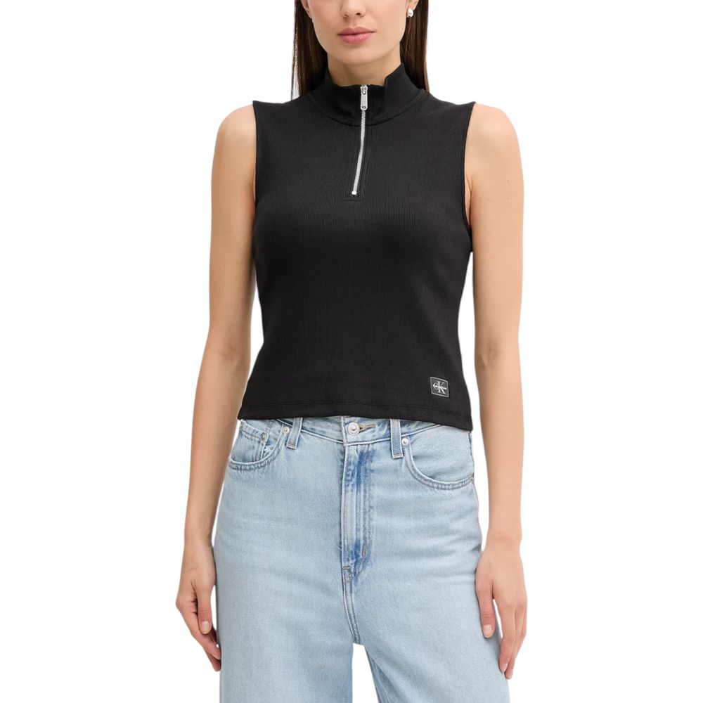 Calvin Klein Jeans Black Cotton Top - Luxe Nova