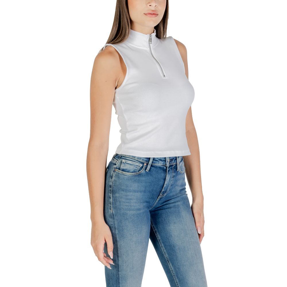 Calvin Klein Jeans White Cotton Top - Luxe Nova