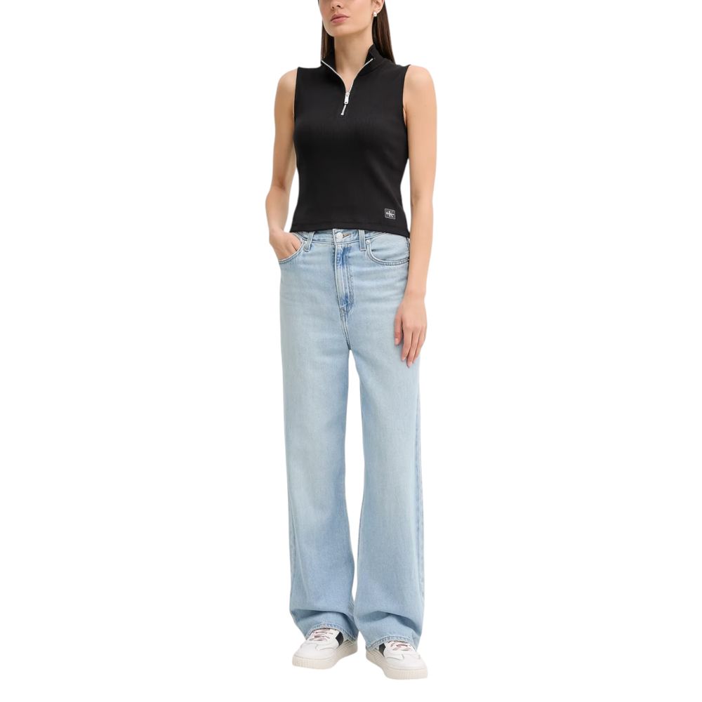 Calvin Klein Jeans Black Cotton Top - Luxe Nova