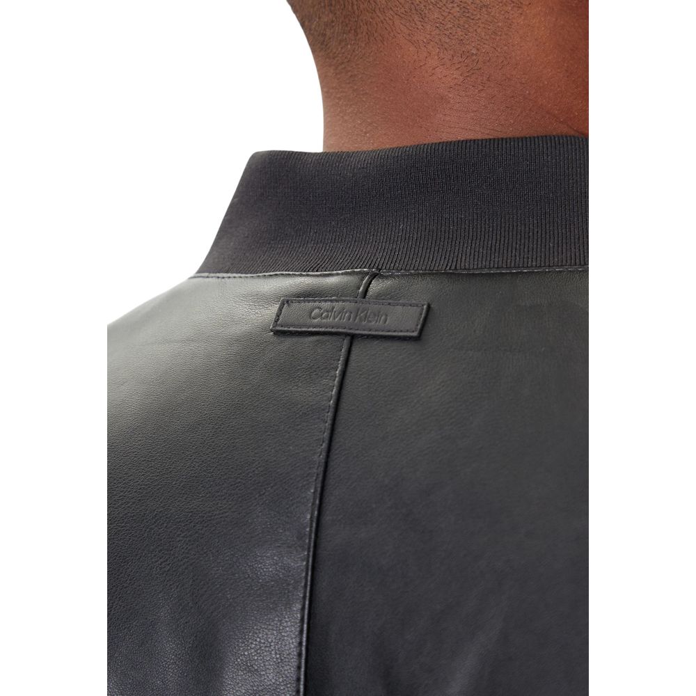 Calvin Klein Jeans Black Polyethylene Bomber - Luxe Nova