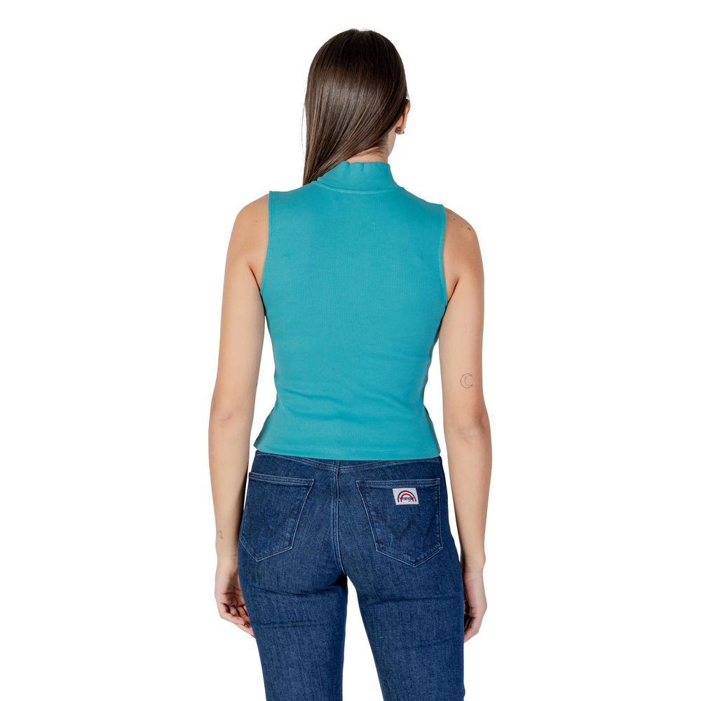 Calvin Klein Jeans Turquoise Cotton Top - Luxe Nova