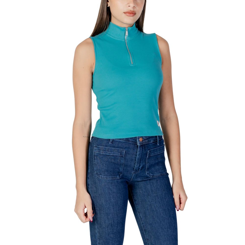 Calvin Klein Jeans Turquoise Cotton Top - Luxe Nova