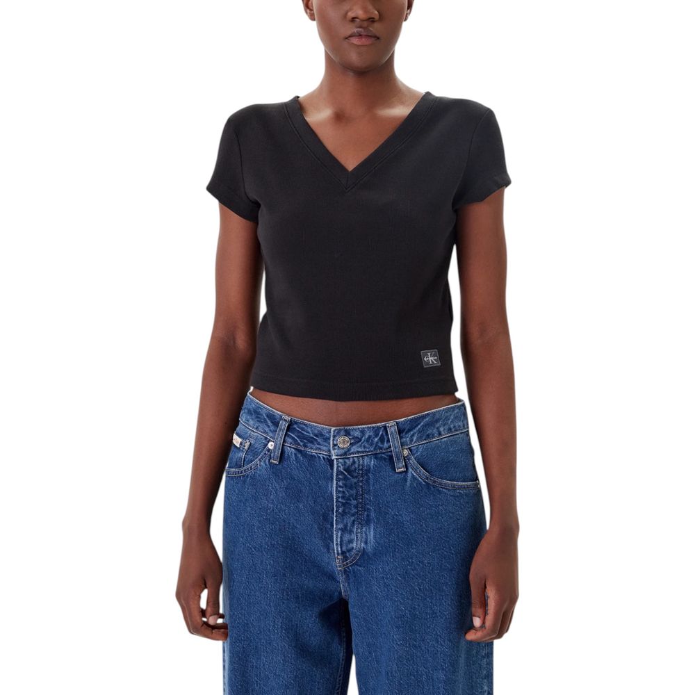 Calvin Klein Jeans Black Cotton T-Shirt - Luxe Nova