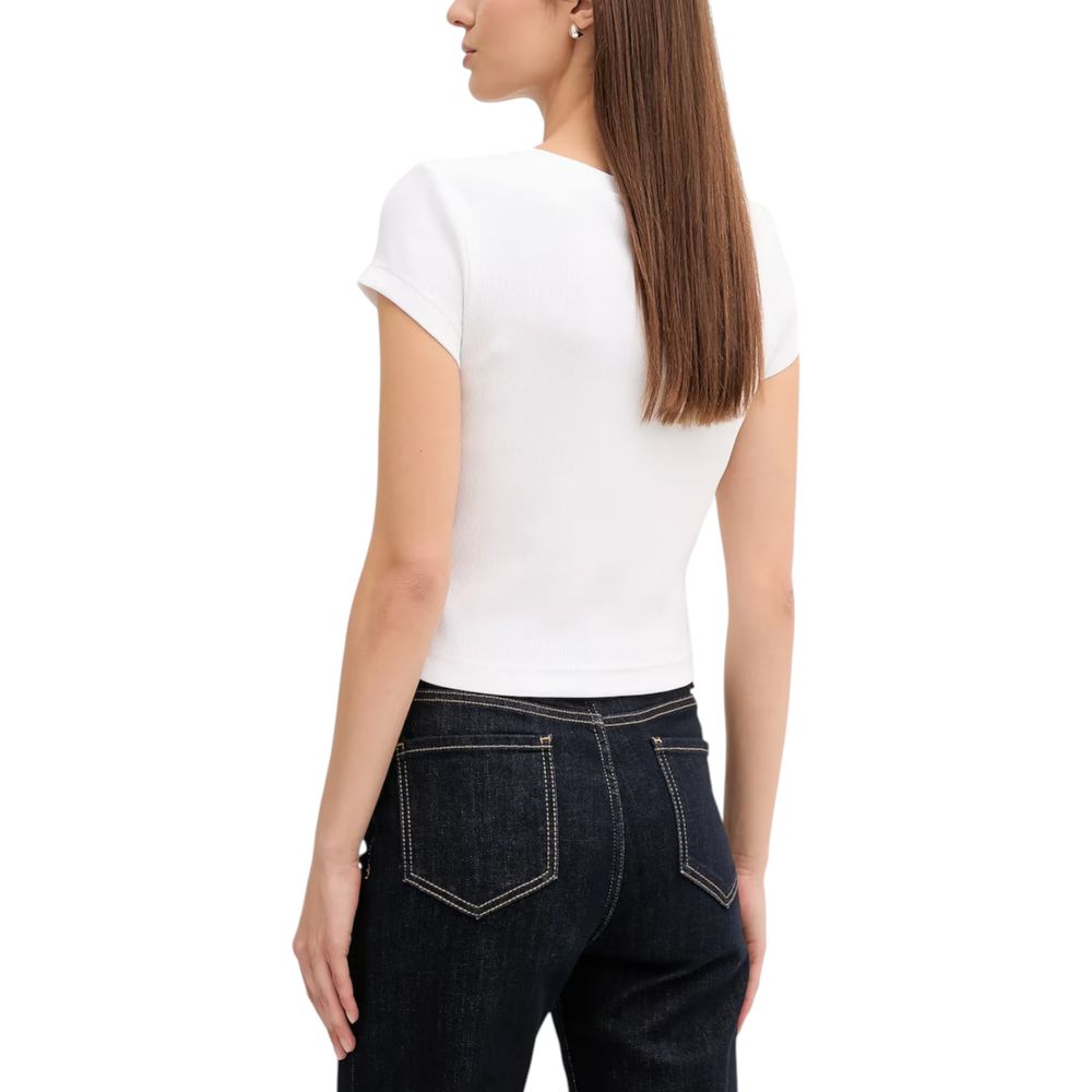Calvin Klein Jeans White Cotton T-Shirt - Luxe Nova