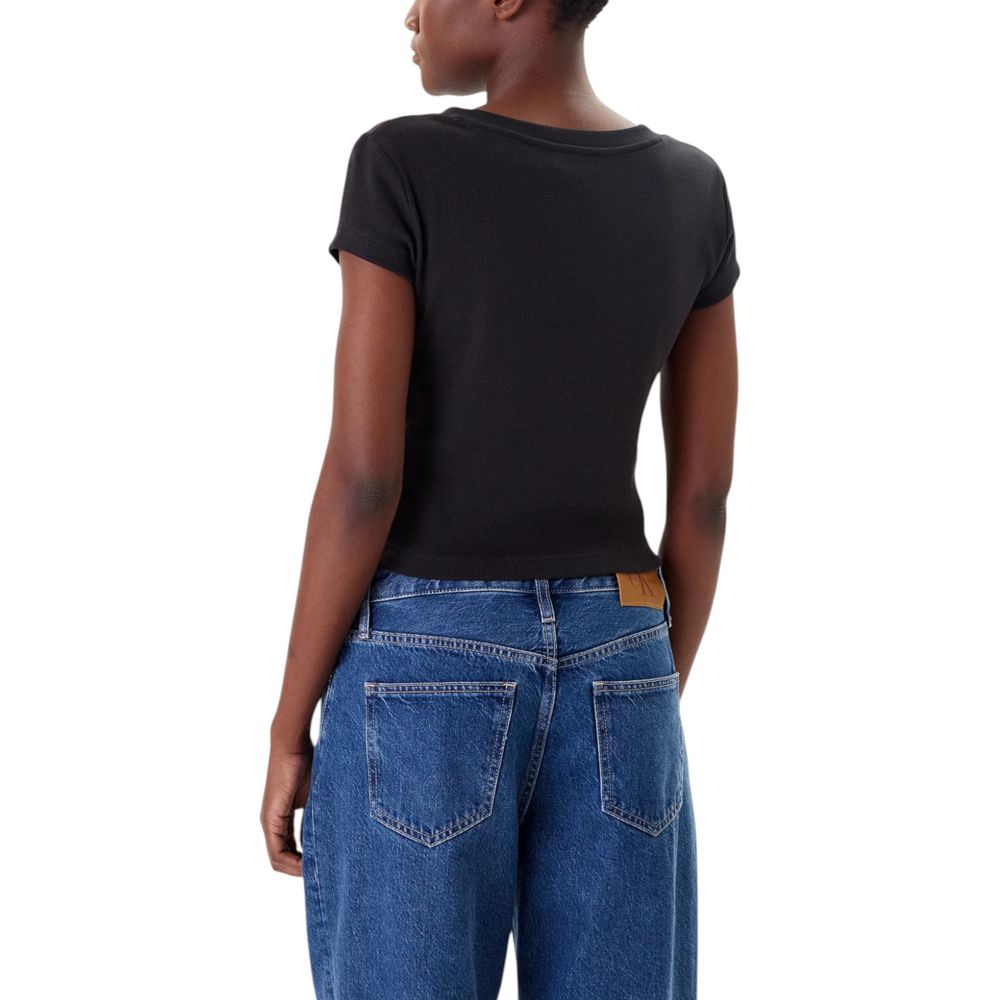 Calvin Klein Jeans Black Cotton T-Shirt - Luxe Nova