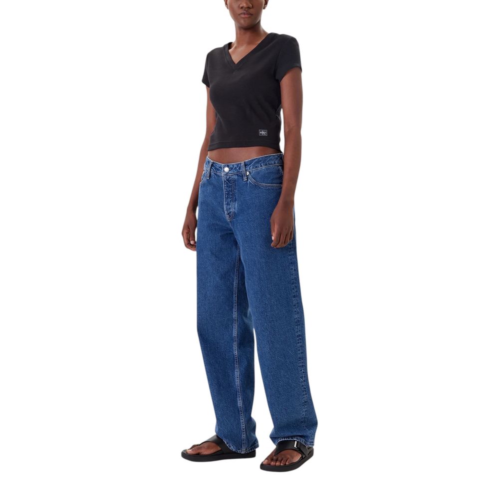 Calvin Klein Jeans Black Cotton T-Shirt - Luxe Nova