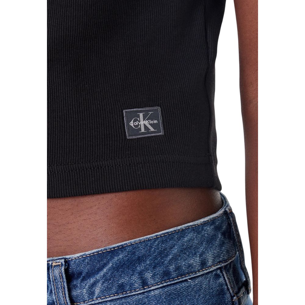 Calvin Klein Jeans Black Cotton T-Shirt - Luxe Nova