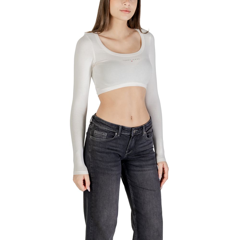 Tommy Hilfiger Jeans White Recycled Cotton T-Shirt - Luxe Nova