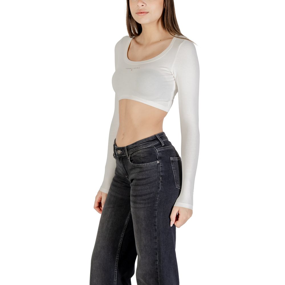 Tommy Hilfiger Jeans White Recycled Cotton T-Shirt - Luxe Nova