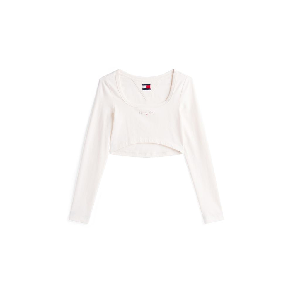 Tommy Hilfiger Jeans White Recycled Cotton T-Shirt - Luxe Nova