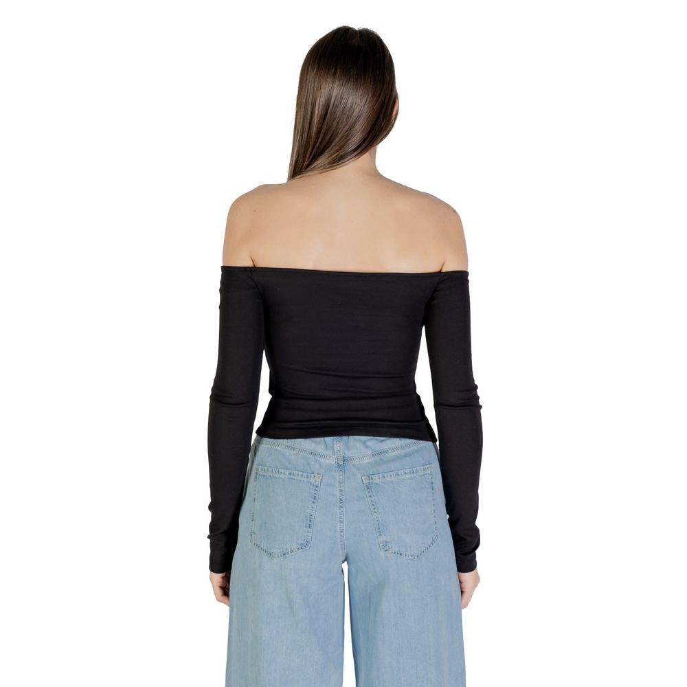 Tommy Hilfiger Jeans Black Recycled Cotton Long Sleeve T-Shirt - Luxe Nova