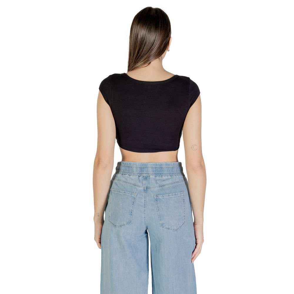 Tommy Hilfiger Jeans Black Cotton T-Shirt - Luxe Nova