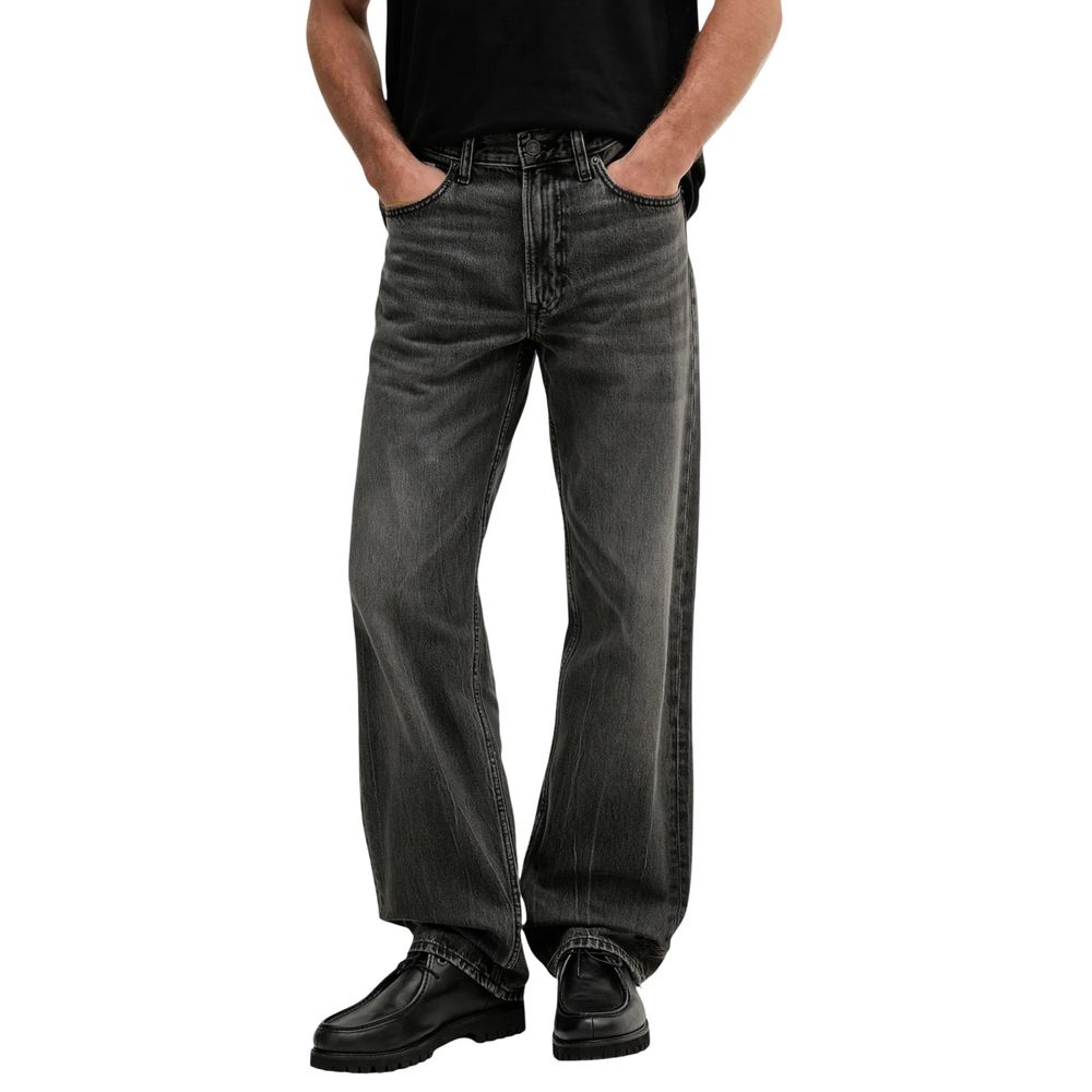 Calvin Klein Jeans Black Cotton Relaxed Fit Jeans - Luxe Nova