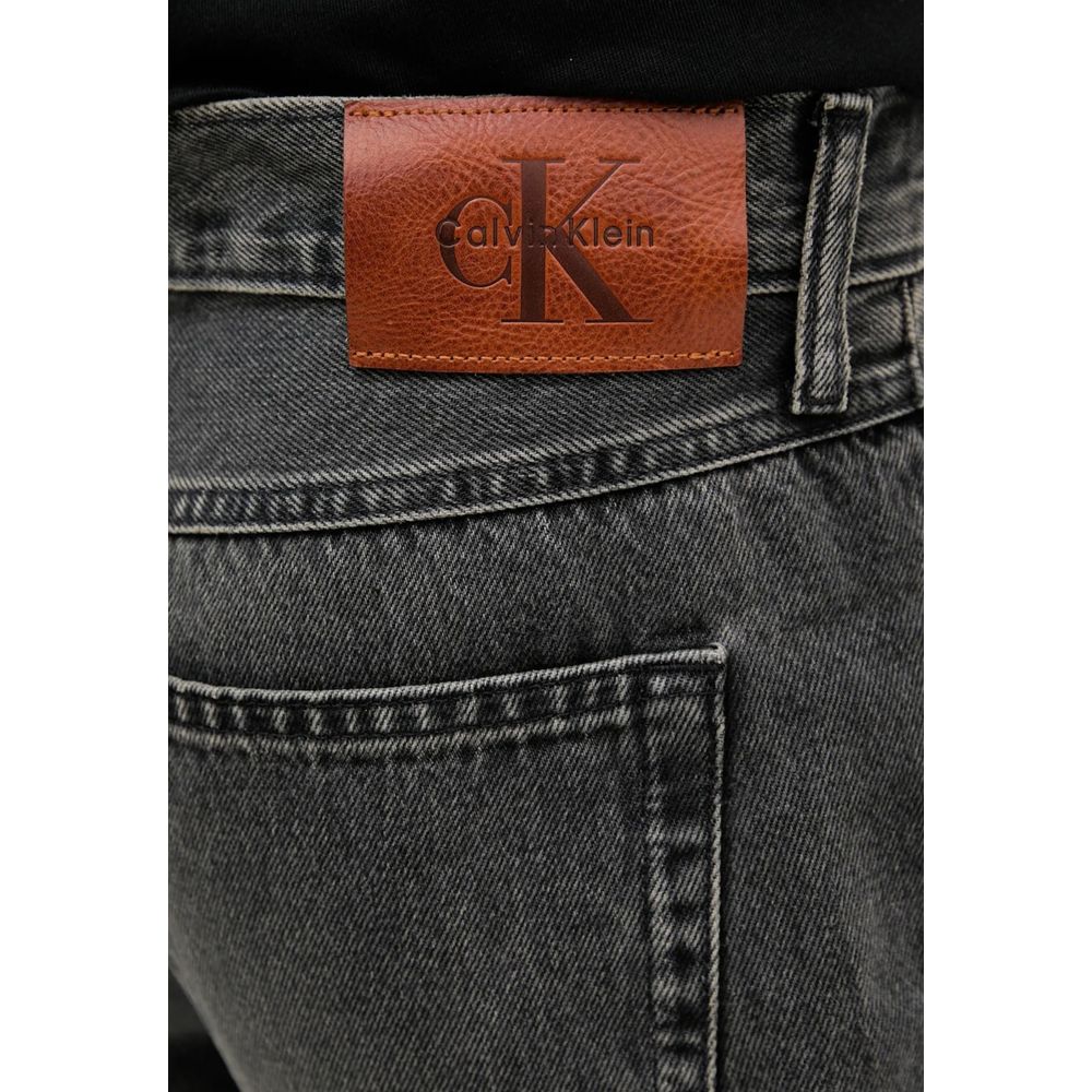 Calvin Klein Jeans Black Cotton Relaxed Fit Jeans - Luxe Nova