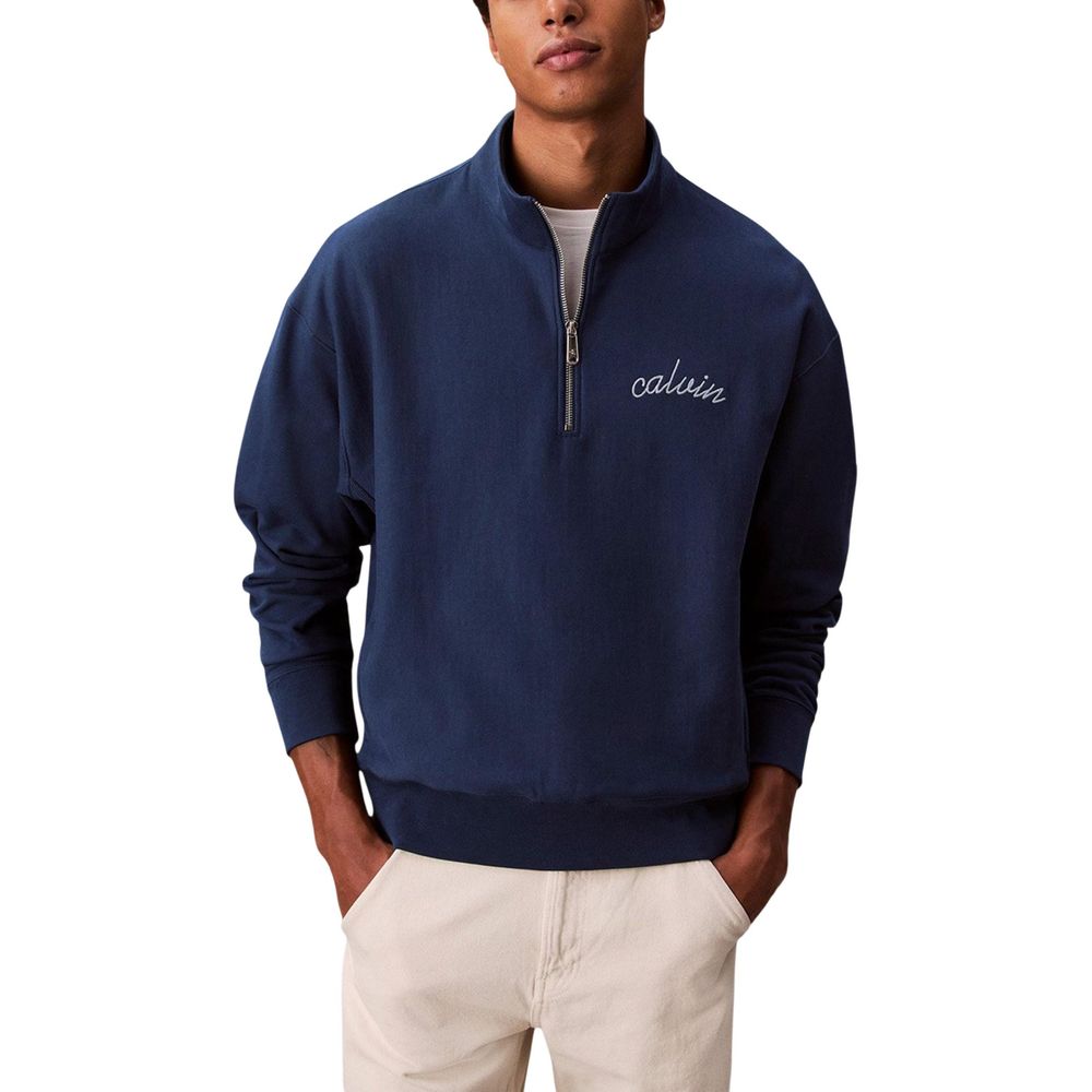 Calvin Klein Jeans Blue Cotton Sweatshirt - Luxe Nova