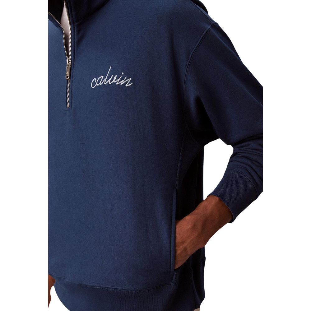 Calvin Klein Jeans Blue Cotton Sweatshirt - Luxe Nova