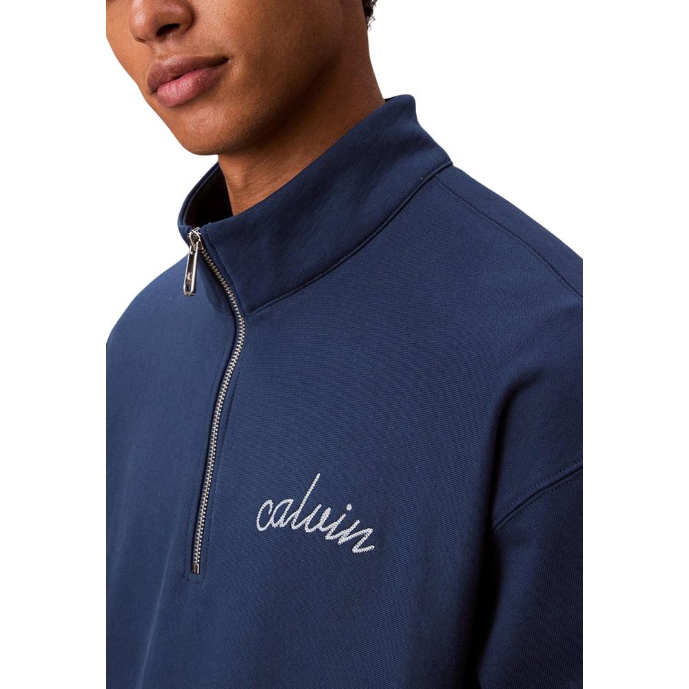 Calvin Klein Jeans Blue Cotton Sweatshirt - Luxe Nova