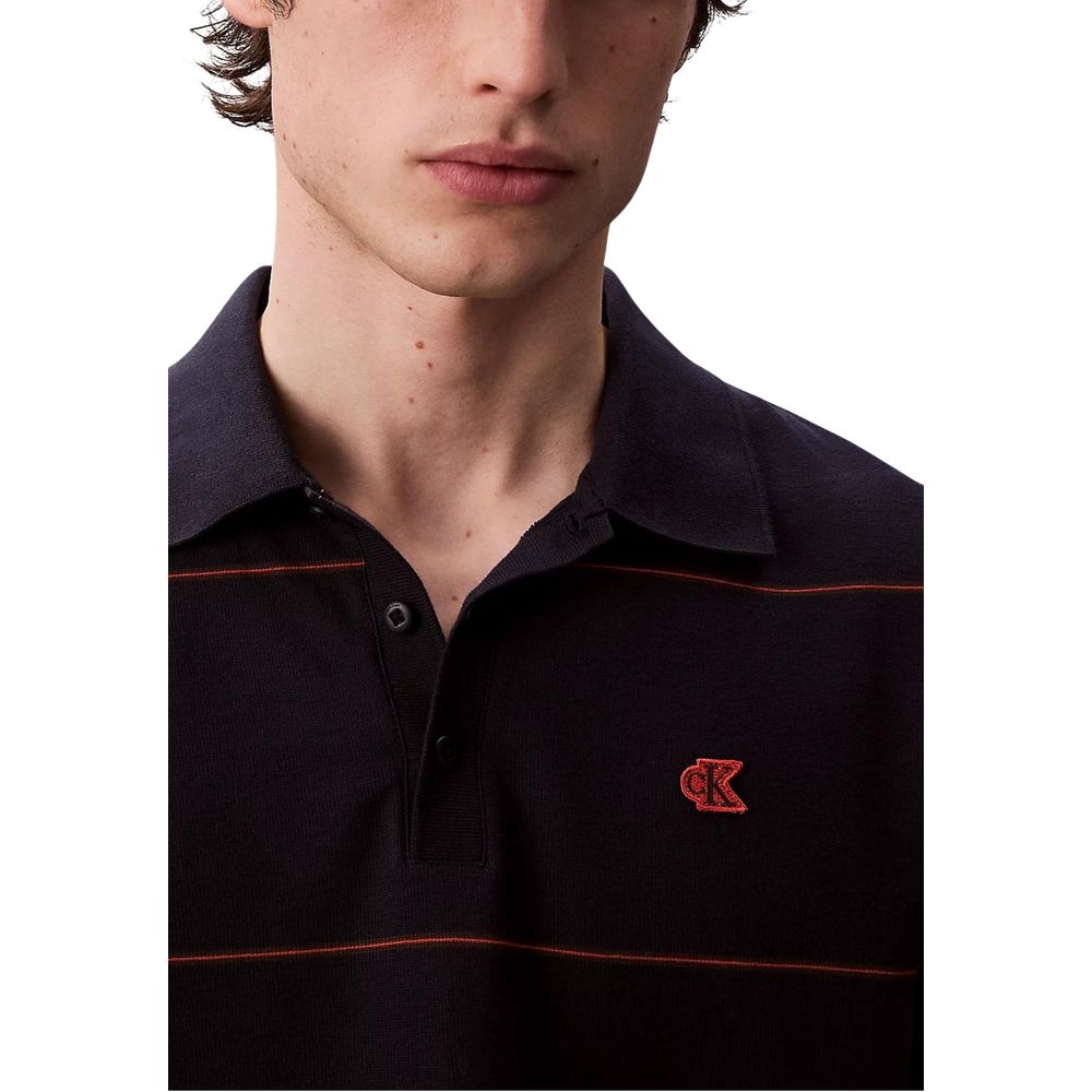 Calvin Klein Jeans Blue Cotton Polo Shirt - Luxe Nova