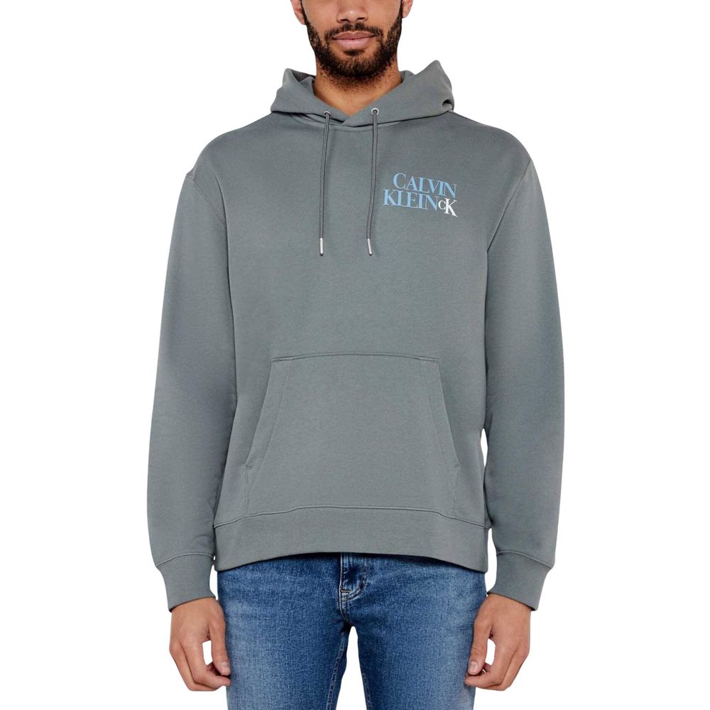 Calvin Klein Jeans Gray Cotton Hoodie - Luxe Nova
