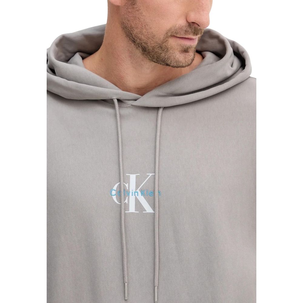 Calvin Klein Jeans Gray Cotton Hoodie - Luxe Nova