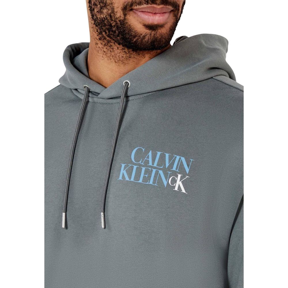 Calvin Klein Jeans Gray Cotton Hoodie - Luxe Nova