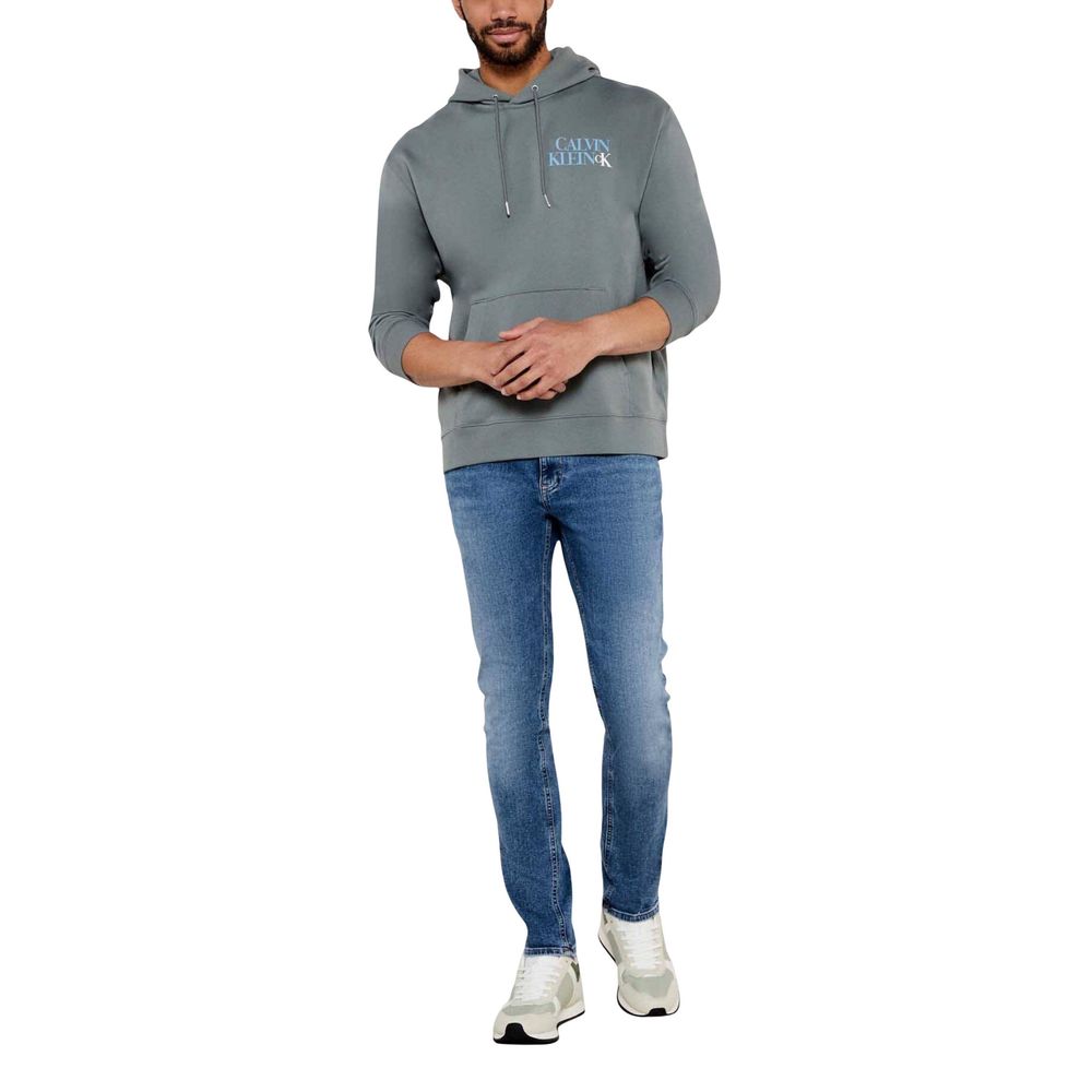 Calvin Klein Jeans Gray Cotton Hoodie - Luxe Nova