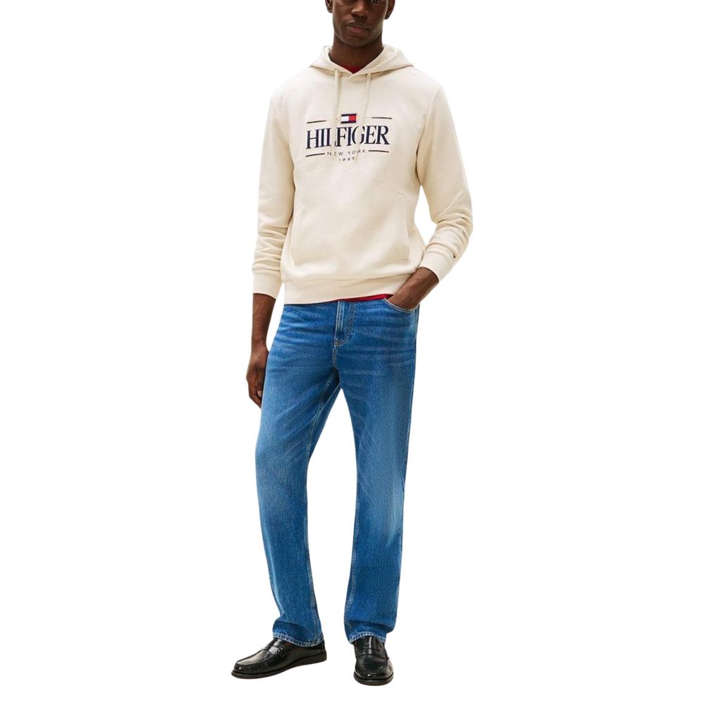 Tommy Hilfiger Beige Organic Cotton Hoodie - Luxe Nova