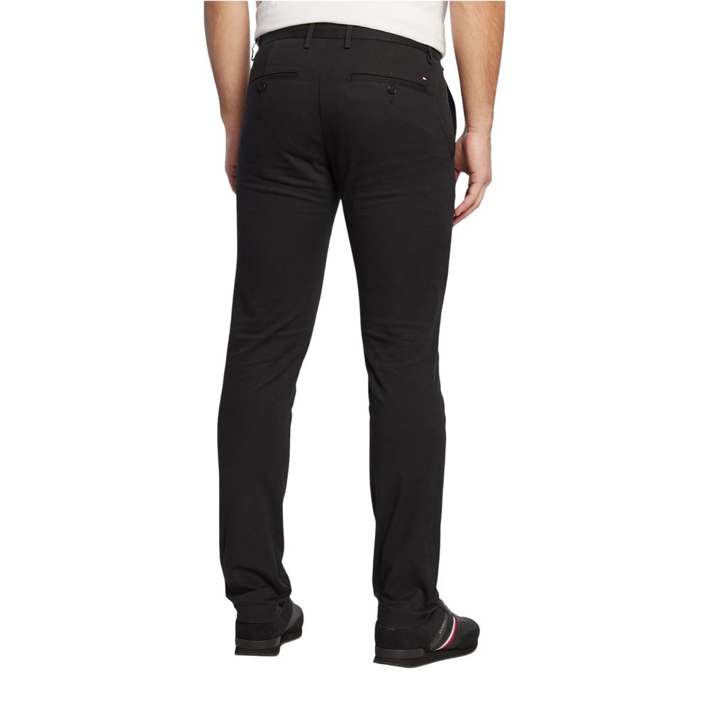 Tommy Hilfiger Black Recycled Cotton Skinny Pants - Luxe Nova
